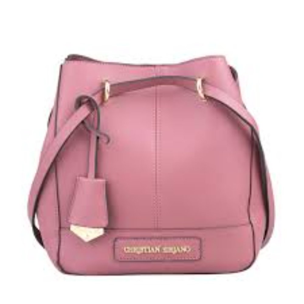 Christian Siriano Payless Mauve Pink Faux Leather Handbag Purse 12"W x 10”H NWT